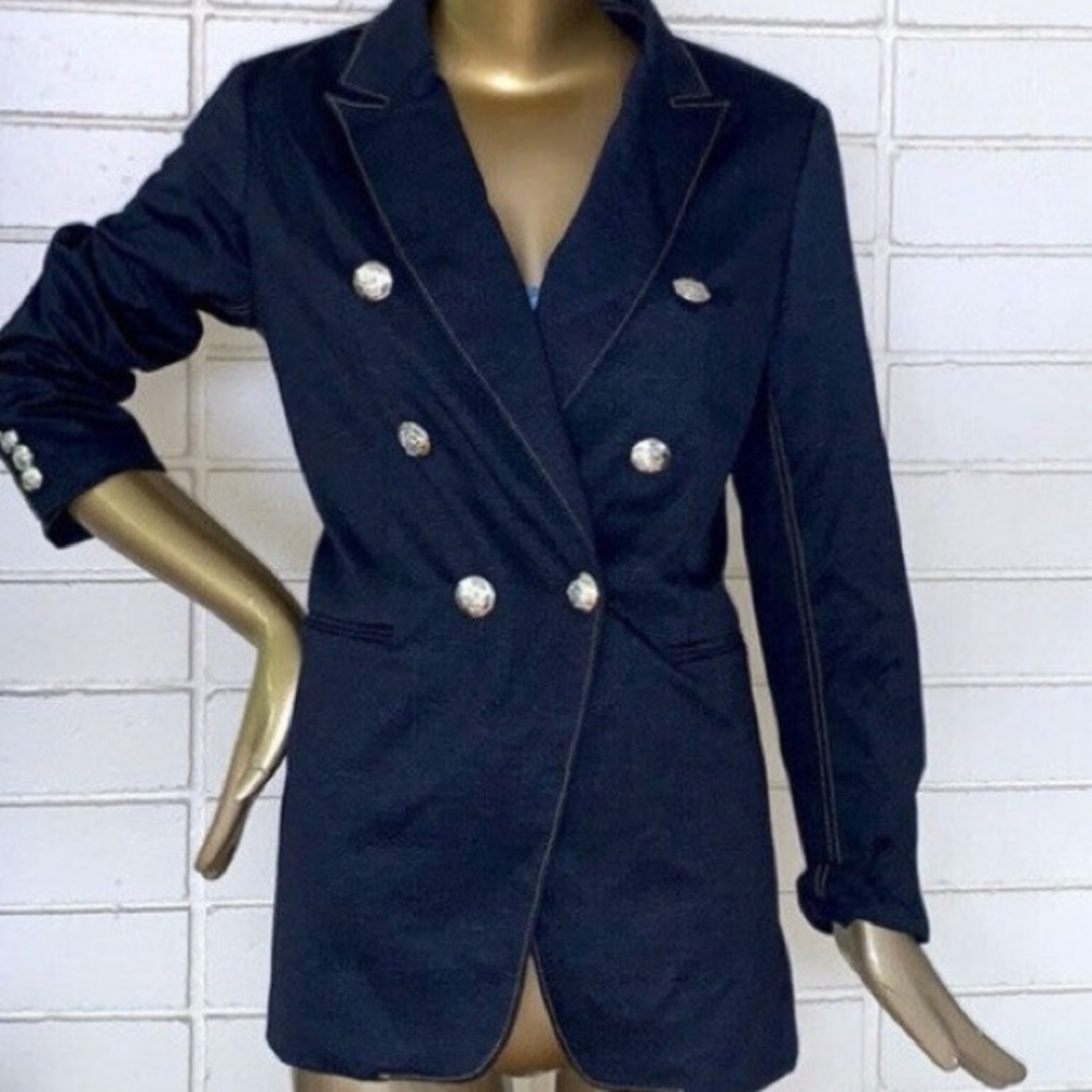 T by Elie Tahari knit denim suit for sale. Selling as a set. Both size 6.